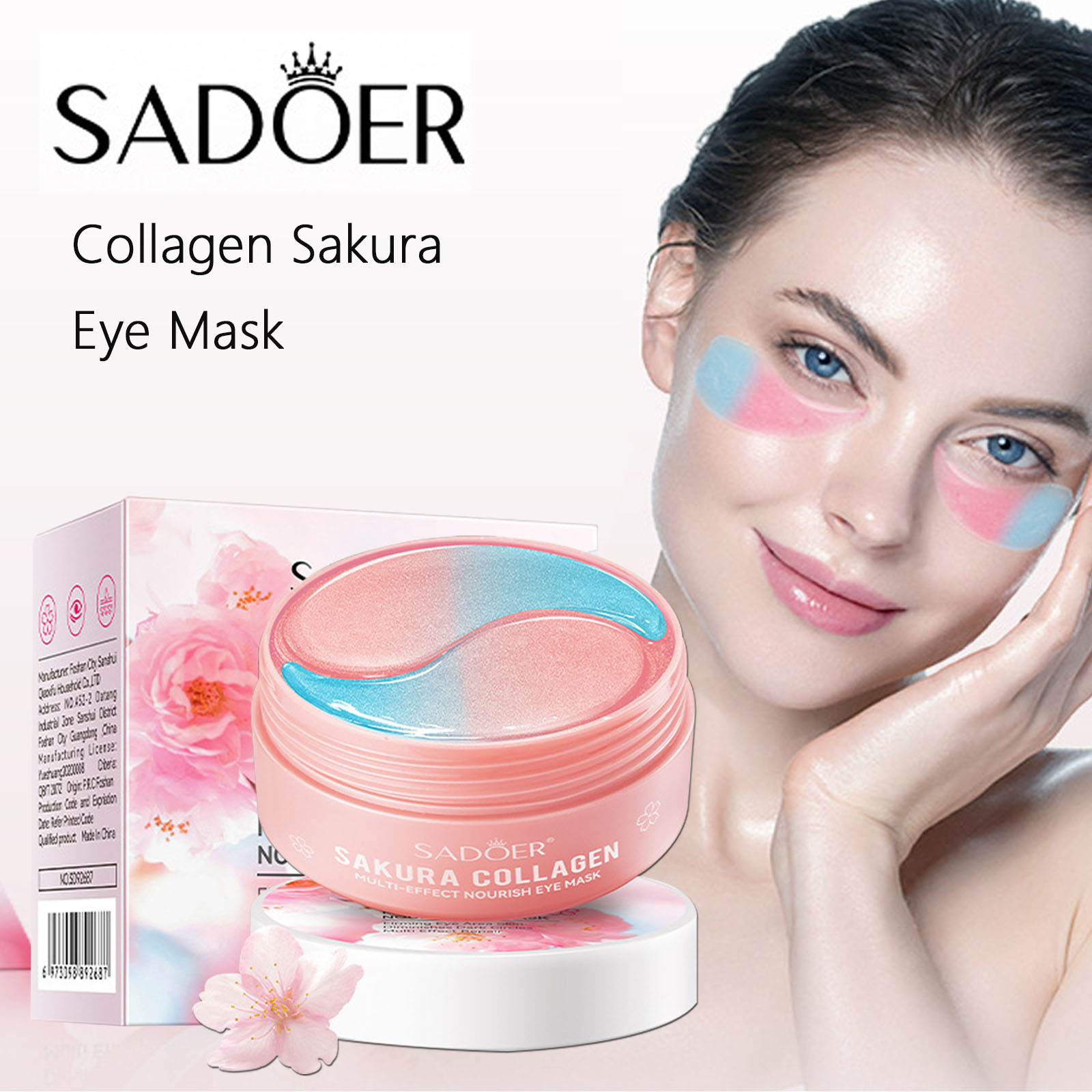 60pcs Sakura Collageen Oogmask - Collagen Under Eye Patches recensie en prijs