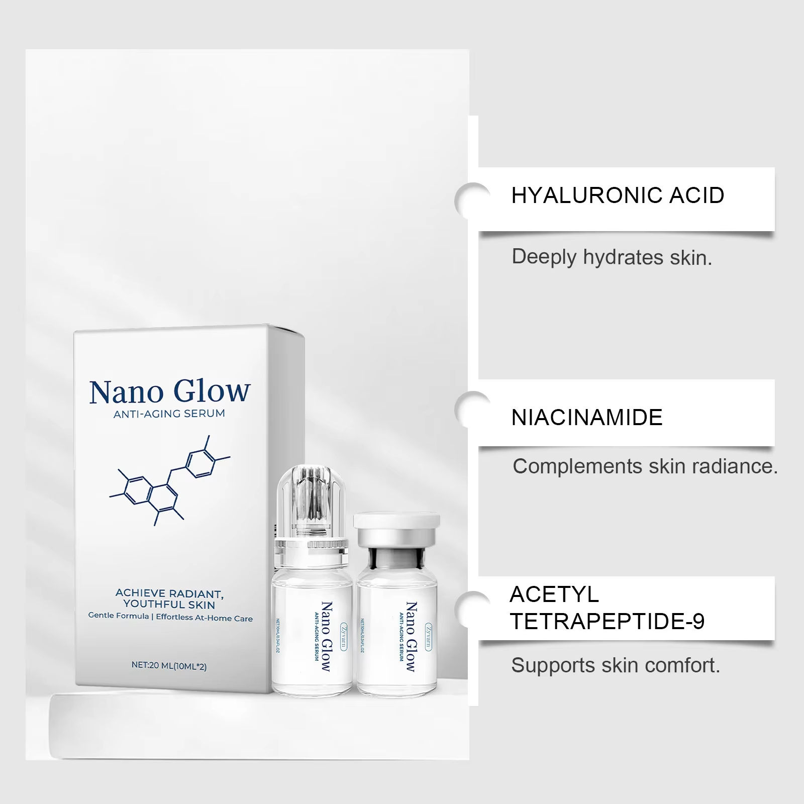 2*10ML Hyaluronzuur Microneedl - Hyaluronic Acid Facial Serum recensie en prijs