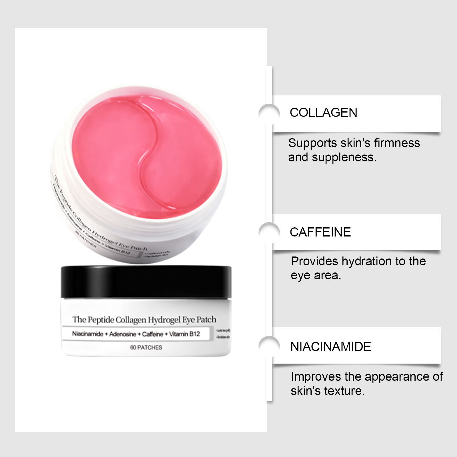 Collageen oogmasker, hydratere - Collagen Under Eye Patches recensie en prijs